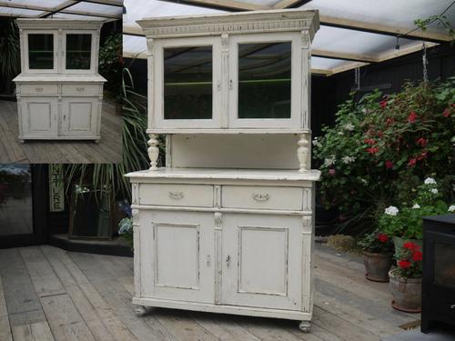 Gorgeous! Old Victorian Pine Painted Glazed Dresser / Sideboard / Cupboard - Shabby Chic (1 of 1) Gorgeous! Old Victorian Pine Painted Glazed Dresser / Sideboard / Cupboard - Shabby Chic (1 of 1)