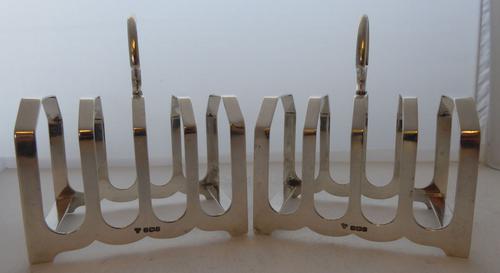 Pair of 1932 Harrods Solid Hallmarked Silver Toast Racks (1 of 8) Pair of 1932 Harrods Solid Hallmarked Silver Toast Racks (1 of 8)