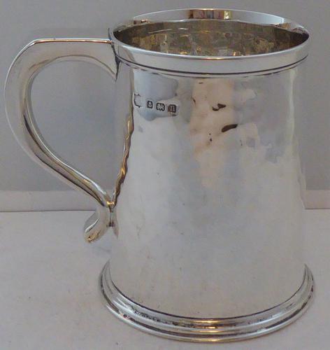 1912 Hallmarked Solid Silver 1/2 Pint Tankard Christening Mug (1 of 1)