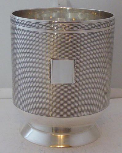 Stunning Art Deco 1930 Hallmarked Solid Silver Christening Mug Tankard 208g (1 of 1)