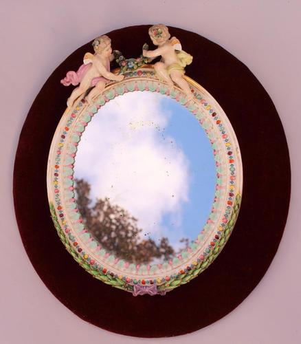 Continental Porcelain Mirror Cherubs C.1860 (1 of 1) Continental Porcelain Mirror Cherubs C.1860 (1 of 1)