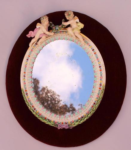 Continental Porcelain  Mirror Cherubs C.1860 (1 of 1)