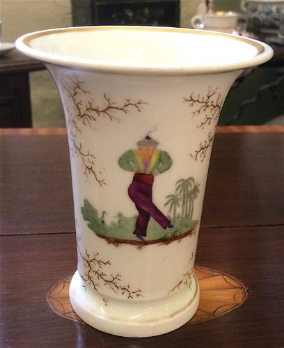 Rare Chinaman Pattern Swansea Spill Vase c.1816 (1 of 4)