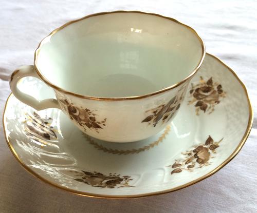 William Billingsley Decorated Swansea Cup & Saucer (1 of 1)