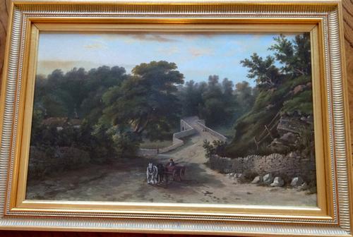 Bridge On Brungerley Lane E Cawthorne Oil On Board 1871 (1 of 1)