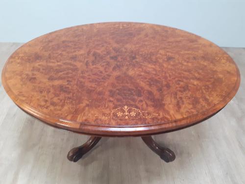 Victorian Burr Walnut Loo Table (1 of 5)