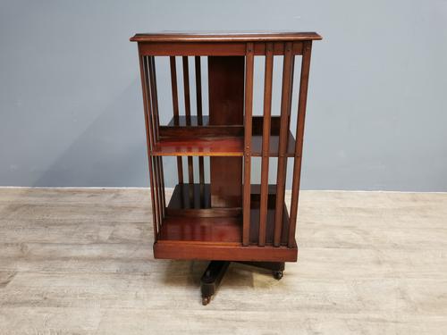 Inlaid Mahogany Revolving Bookcase circa 1900 (1 of 4)