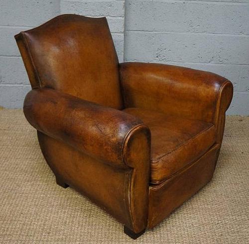 Vintage Brown Leather Club Armchair (1 of 1)