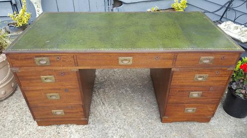 Reprodux Bevan Funnell Mahogany Military Desk (1 of 1)