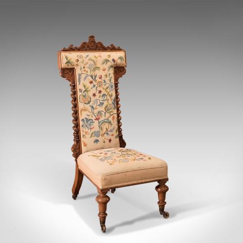 Antique Prie Dieu Chair, Victorian Rosewood c.1850 (1 of 8)