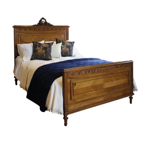 Walnut Carved Bed c.1895 (1 of 1)