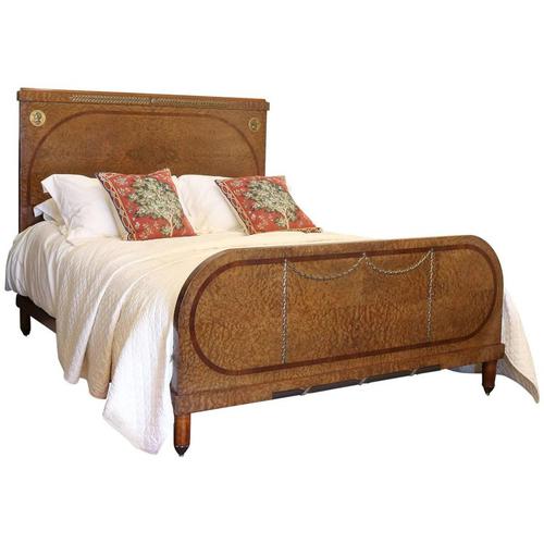 Empire Style Bedstead in Burr Walnut (1 of 1)