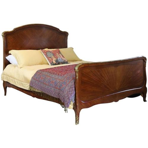 Mahogany Bed with Sunburst Inlay c.1920 (1 of 1)