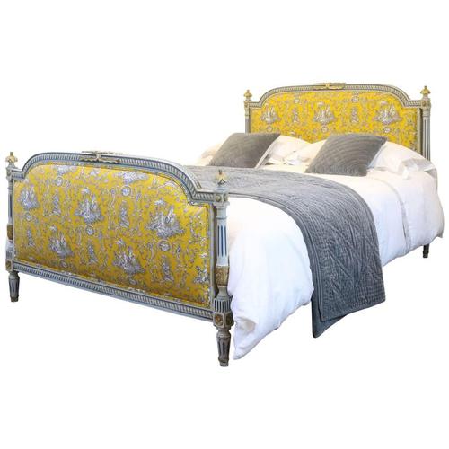 Painted Upholstered Louis XVI Style Bed (1 of 1)