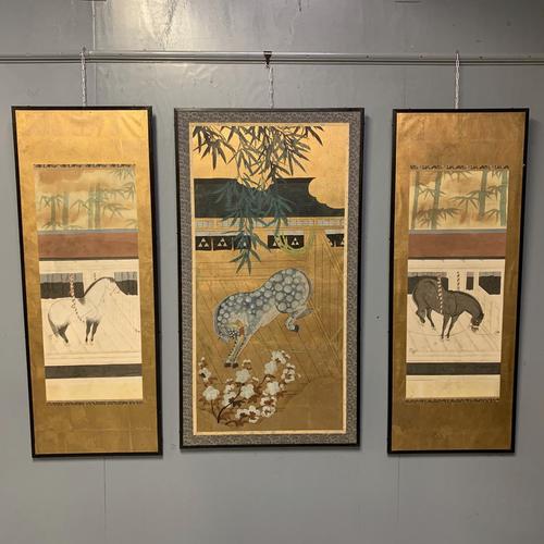 Set of 3 Large Chinese Wall Hanging Paper Screens (1 of 14) Set of 3 Large Chinese Wall Hanging Paper Screens (1 of 14)