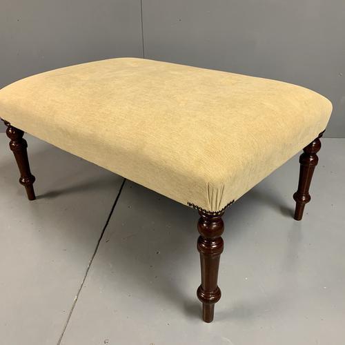 Restored & Upholstered Centre Footstool (1 of 5)