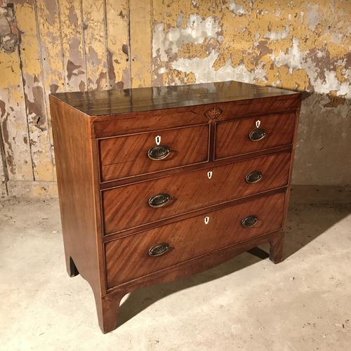 Small 19th Century Mahogany Chest of Drawers with Prince of Wales Feathers (1 of 1) Small 19th Century Mahogany Chest of Drawers with Prince of Wales Feathers (1 of 1)