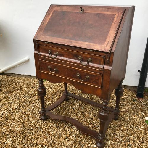 William & Mary Style Small Walnut Bureau c.1860 (1 of 1) William & Mary Style Small Walnut Bureau c.1860 (1 of 1)