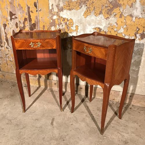 Pair of French Bedside Tables c.1920 (1 of 1)