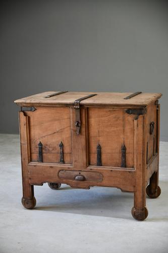 Indian Teak Iron Bound Dowry Chest (1 of 12)