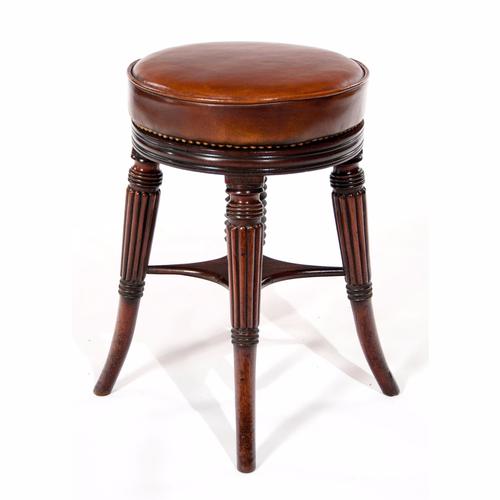 Fine Regency Mahogany Adjustable Piano Stool (1 of 1)