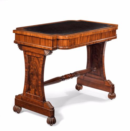 Antique 19th Century Mahogany Stretcher Table (1 of 1)