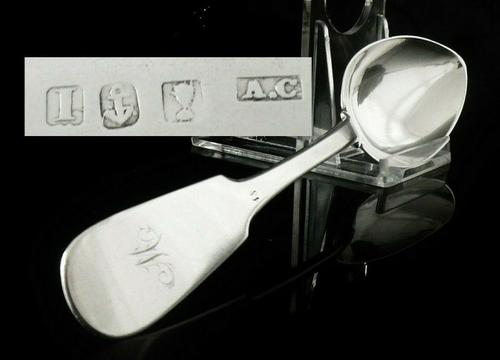 Scottish Provincial Silver Dessert Spoon, Greenock C.1790 Alex Campbell (1 of 7) Scottish Provincial Silver Dessert Spoon, Greenock C.1790 Alex Campbell (1 of 7)