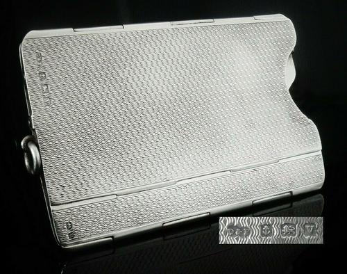 Collapsable Folding Silver Card Case, Birmingham 1920, Deakin & Francis Ltd (1 of 12) Collapsable Folding Silver Card Case, Birmingham 1920, Deakin & Francis Ltd (1 of 12)