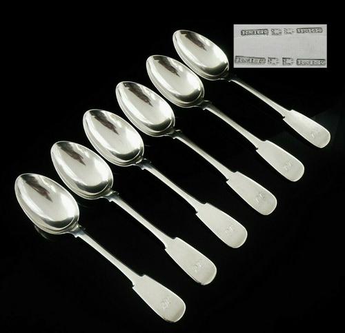 6 Scottish Provincial Silver Dessert Spoons, Robert Keay & Son, Perth c.1830 (1 of 11) 6 Scottish Provincial Silver Dessert Spoons, Robert Keay & Son, Perth c.1830 (1 of 11)
