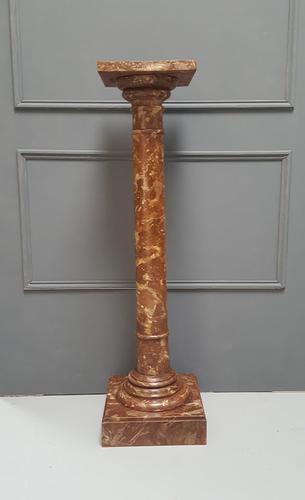 Antique Wooden Painted Marble Effect Bust Stand c.1880 (1 of 5)