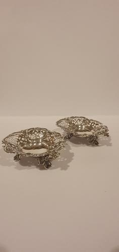 Silver Bon Bon Dishes London 1902 by William Hutton (1 of 8) Silver Bon Bon Dishes London 1902 by William Hutton (1 of 8)