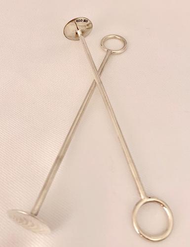 Scottish Sterling Silver Cocktail Stirrers (1 of 1)