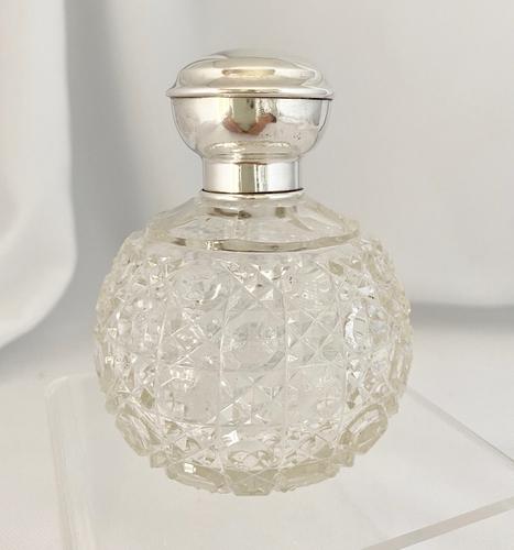 Silver Mounted Hobnail Cut Perfume Scent Bottle (1 of 6)