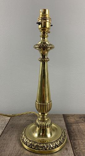 Cast Brass Table Lamp, Rewired & PAT Tested c.1900 (1 of 7)