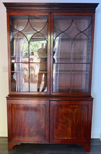 Georgian Mahogany & Ebony Inlaid Cupboard Bookcase C.1810 (1 of 9) Georgian Mahogany & Ebony Inlaid Cupboard Bookcase C.1810 (1 of 9)