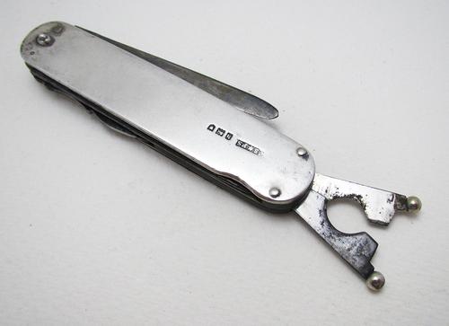 Unusual Cigar Cutter Knife Hallmarked 1903 Antique Sterling Silver Cigarette Smoker's Whittler Whittling Pocket Pen Folding Penknife. (1 of 1) Unusual Cigar Cutter Knife Hallmarked 1903 Antique Sterling Silver Cigarette Smoker's Whittler Whittling Pocket Pen Folding Penknife. (1 of 1)