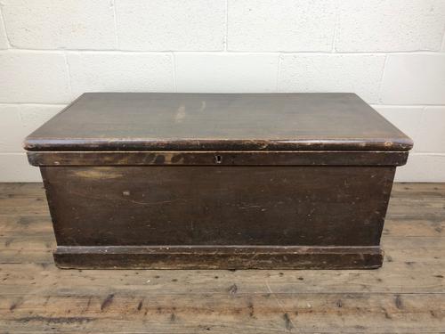 Antique Victorian Stained Pine Trunk (1 of 8) Antique Victorian Stained Pine Trunk (1 of 8)