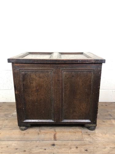 Small Antique 19th Century Two Panel Coffer (1 of 7)