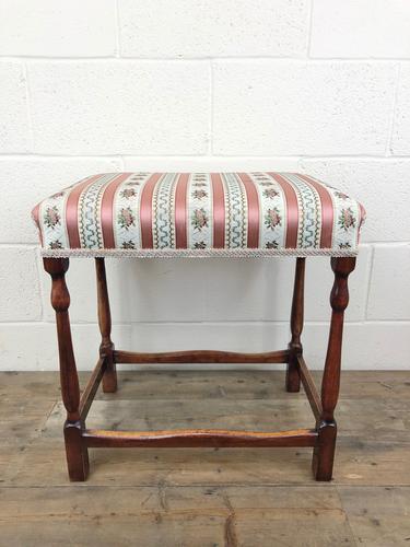 Early 20th Century Stained Beech Stool (1 of 10)