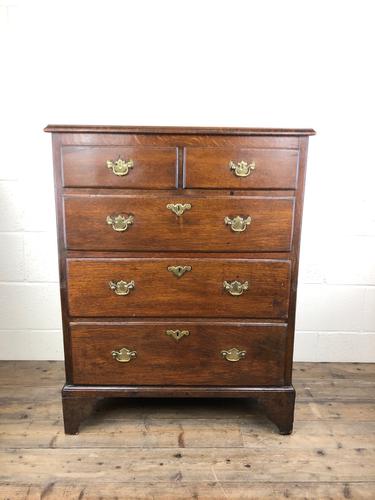 Georgian Oak Two Part Chest of Drawers (1 of 14)