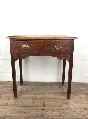 Antique Oak Console Table with Drawer (1 of 9)