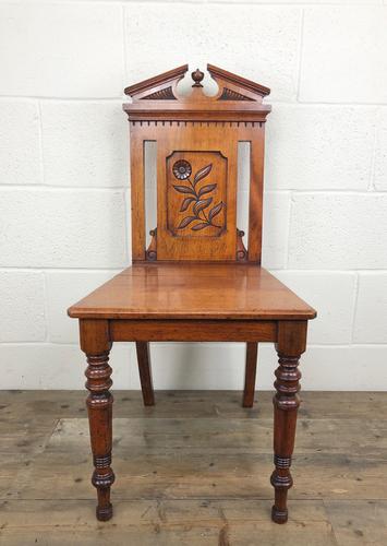 Decorative Antique Victorian Mahogany Hall Chair (1 of 8)