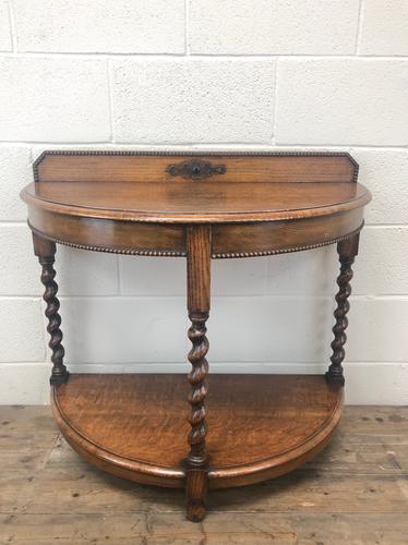 Early 20th Century Antique Oak Demi Lune Console Table (1 of 10) Early 20th Century Antique Oak Demi Lune Console Table (1 of 10)