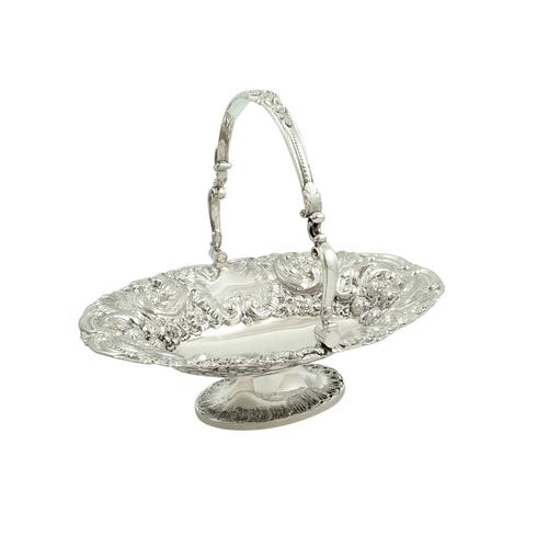 Antique Victorian Sterling Silver Basket (1 of 1)