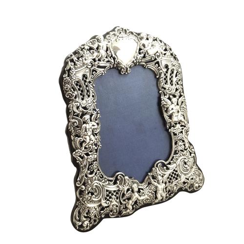 Antique Victorian Sterling Silver 8 1/2" Photo Frame 1894 (1 of 11)