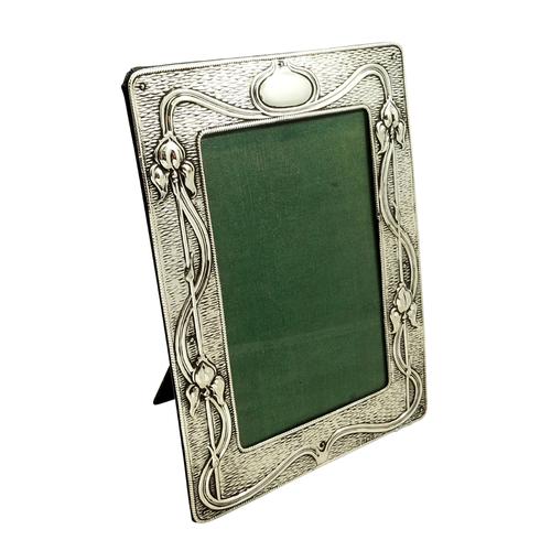 Antique Art Nouveau Sterling Silver Photo Frame 1904 (1 of 9)