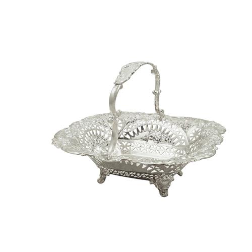 Antique Victorian Sterling Silver Basket 1894 (1 of 9)