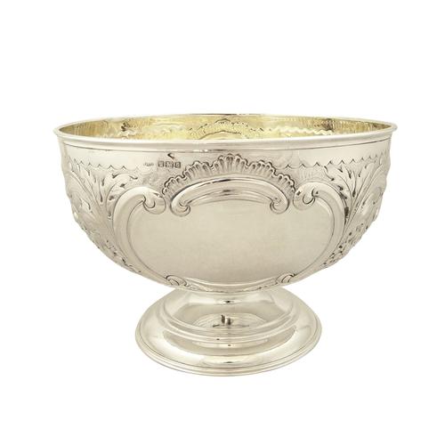 Antique Edwardian Sterling Silver 8 1/4" Bowl On Pedestal Foot 1910 (1 of 10) Antique Edwardian Sterling Silver 8 1/4" Bowl On Pedestal Foot 1910 (1 of 10)