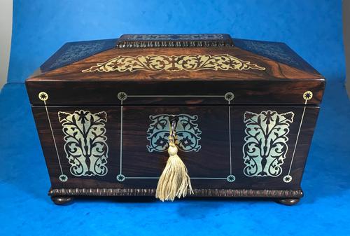 Regency Rosewood Twin Canister Tea Caddy (1 of 27)