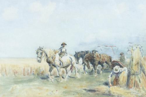 Nathaniel Hughes John Baird Watercolour ‘Harvest Time’ (1 of 2) Nathaniel Hughes John Baird Watercolour ‘Harvest Time’ (1 of 2)